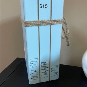 Rae Dunn Easter Books Decor